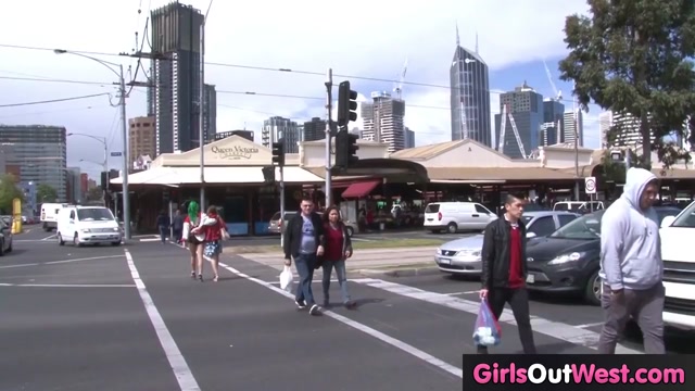 Hairy and shaved lesbian girls misbehave in public