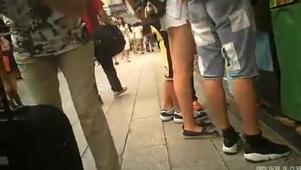 Candid white shorts and glamorous leg