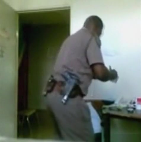 Tax dollars hard at work. cop in uniform fucks a colleague.