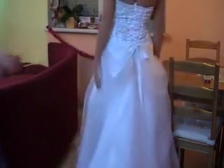Brunette bride fucks hers husbands best friend.