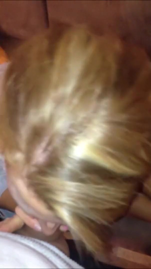 I get spunk on my feet in my amateur blonde sex video