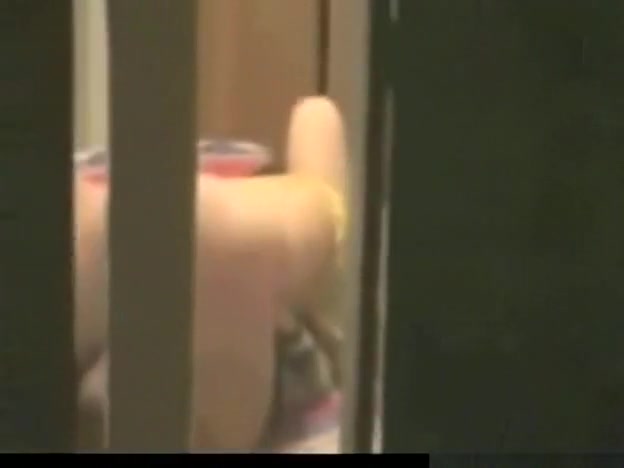 Voyeur tapes the neighbor girl having sex with her bf through the bedroom window