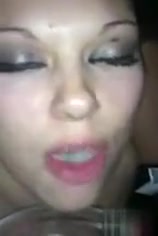 Cheating gf fils her throat with tons of recent cum