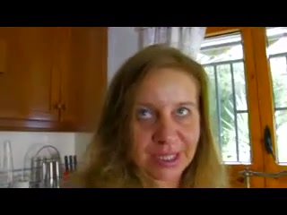 French big beautiful woman in the kitchen