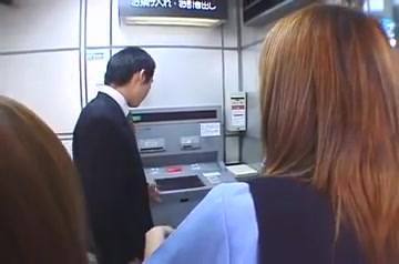 Four Japanese OLs spitting on coworker