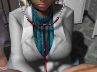 3d toon female nurse n doctor